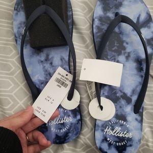 NWT Hollister Blue Flip Flops